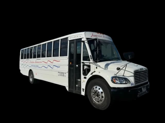 42 Adults or 64 Children White Bus