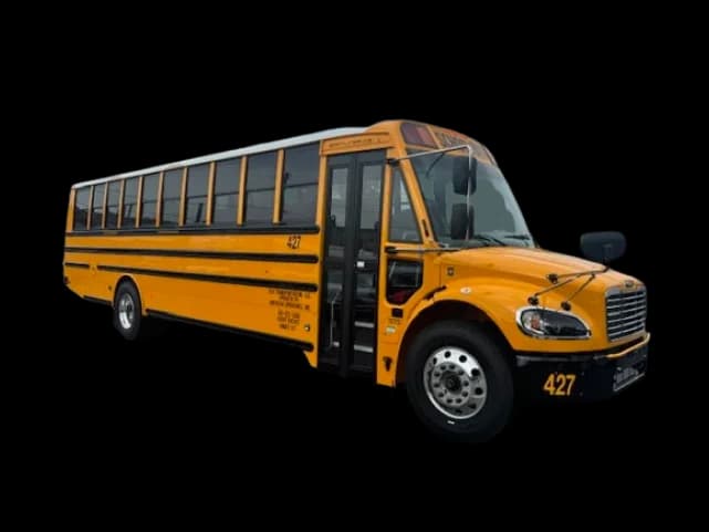64 Children or 42 Adults Yellow School Buses
