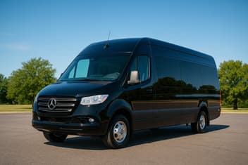 Passenger Van - 8-14 passengers, bucket seats, rear cargo, USB charging, sliding door