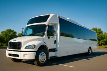 Minibus - 15-35 passengers, leather seats, overhead bins, A/C, PA system, USB charging, reading lights, tinted windows, WiFi options