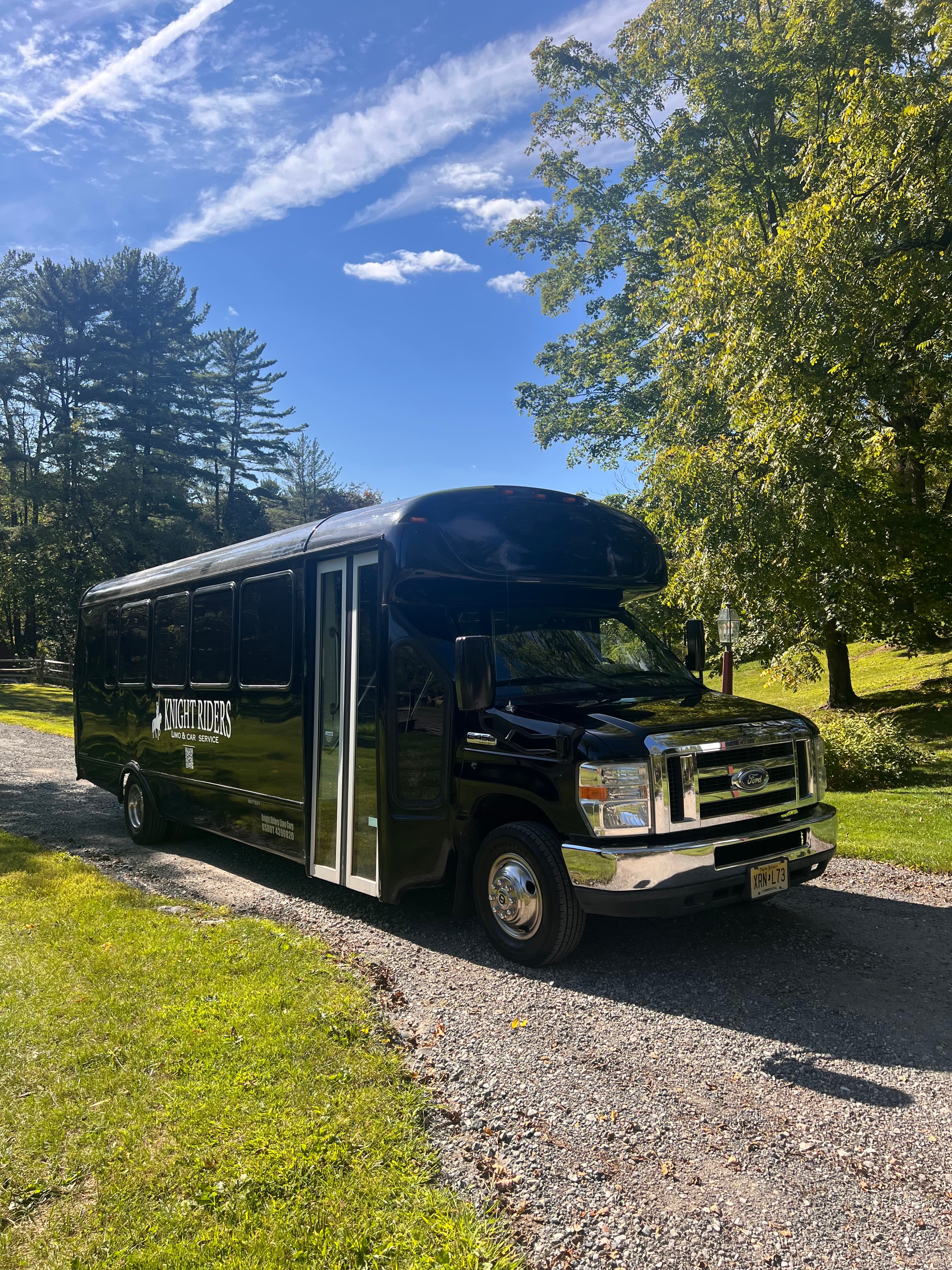 White Mini Coach Bus