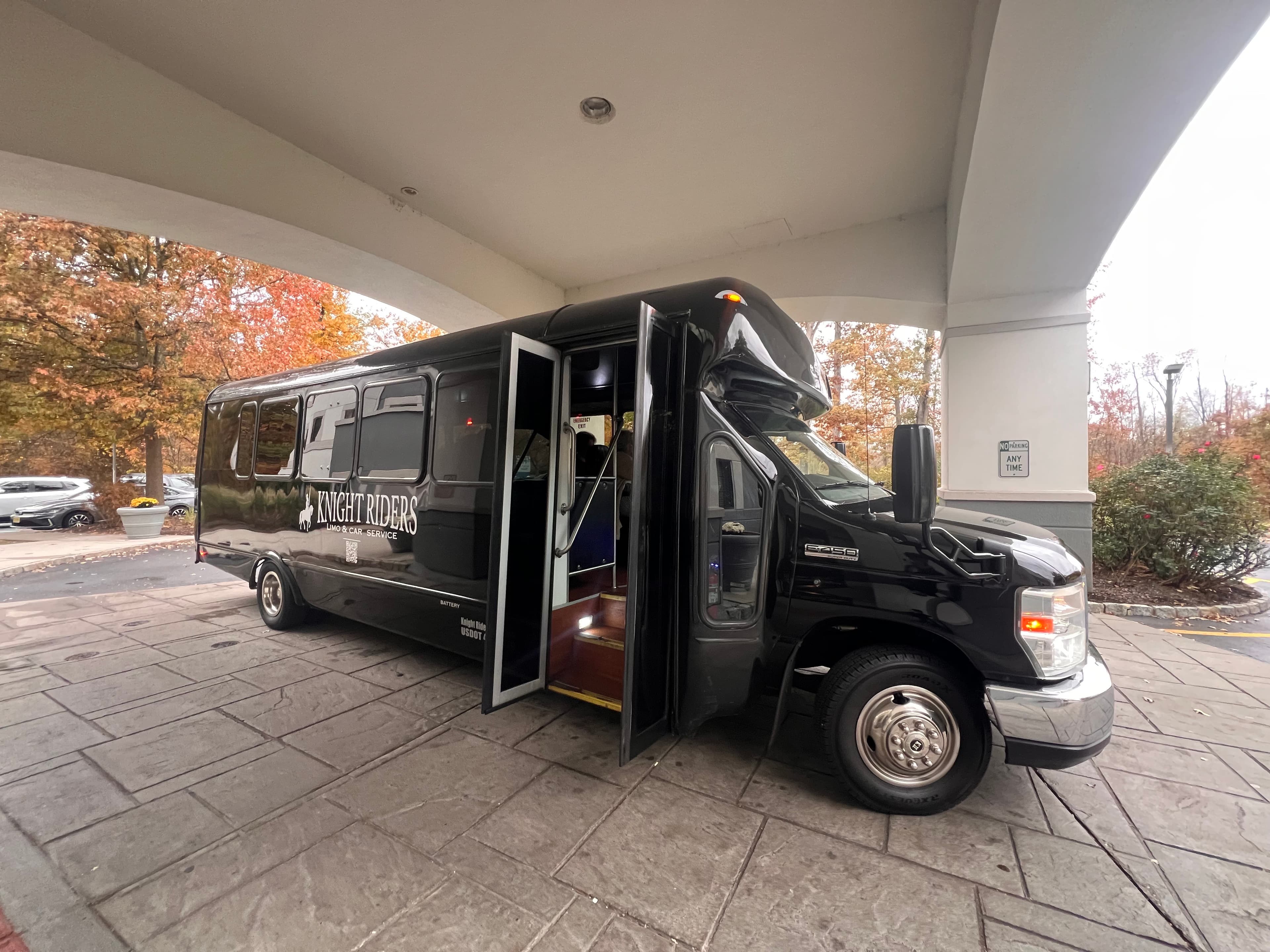 Black Mini Coach Bus