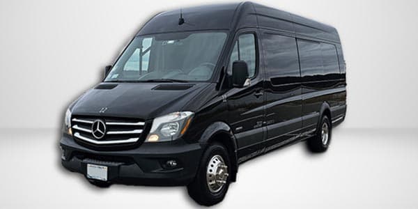 Mercedes Sprinter Executive: Black Executive Sprinter, seats 14, 8 suitcases