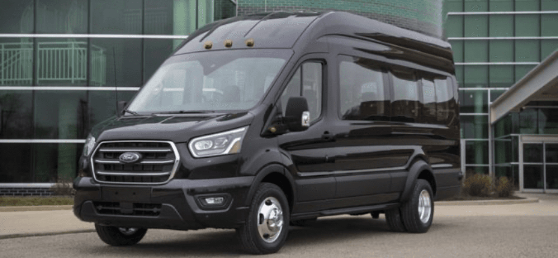 Black Ford Transit Van