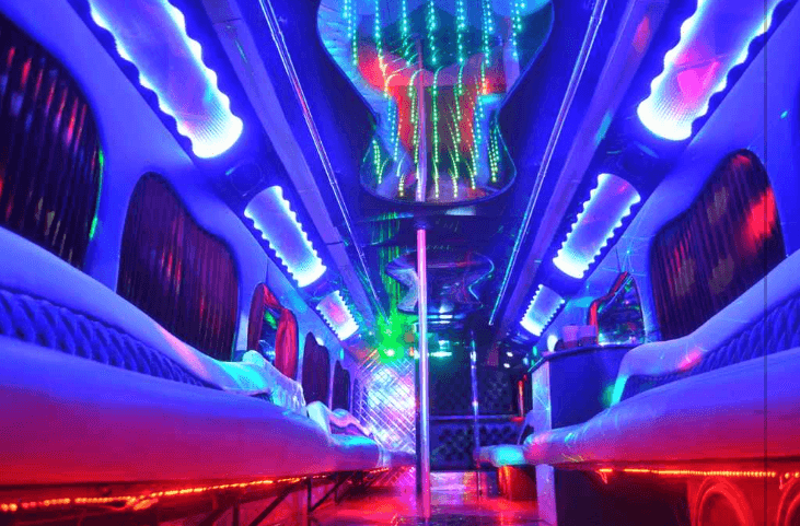 Party Bus with Interior Lights