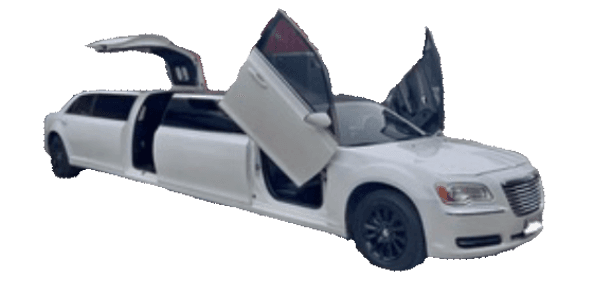 White Chrysler 300 Limousine with Jet Door
