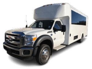 White 26-Passenger Party Bus