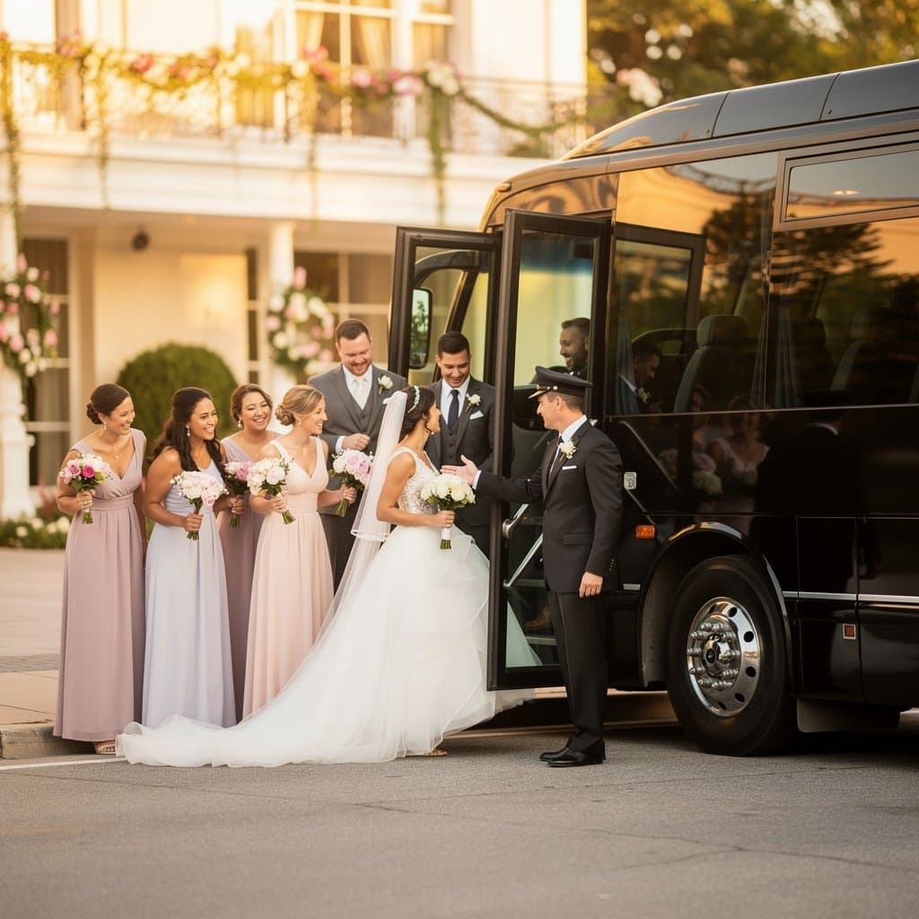 Luxury limousine bus