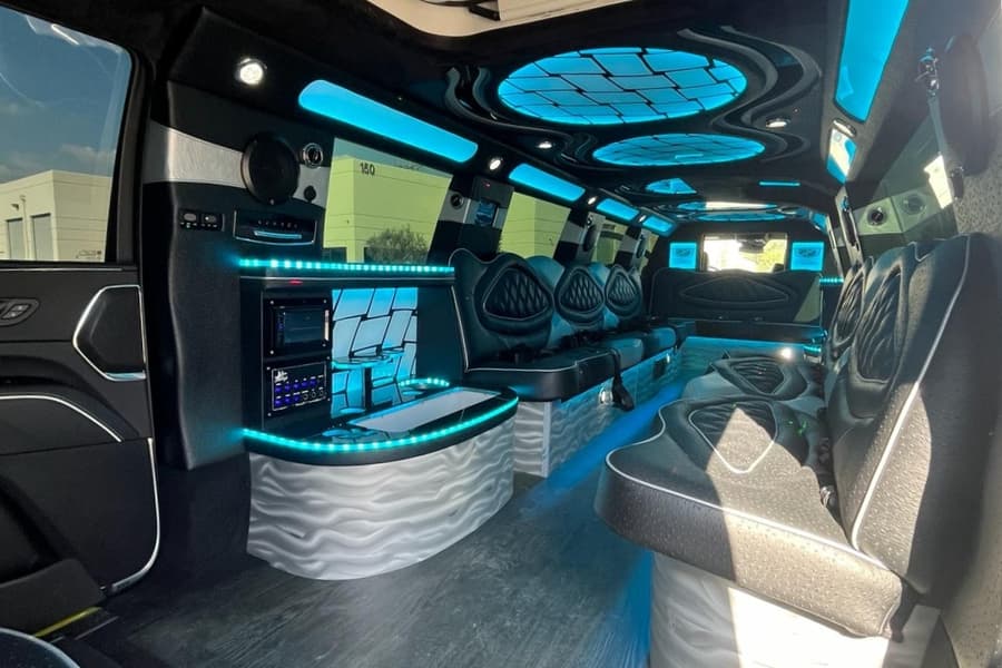 Gaby Party Bus - 34 Passenger, Black Leather Interior