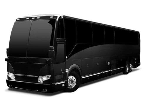 55-Passenger Black Charter Bus