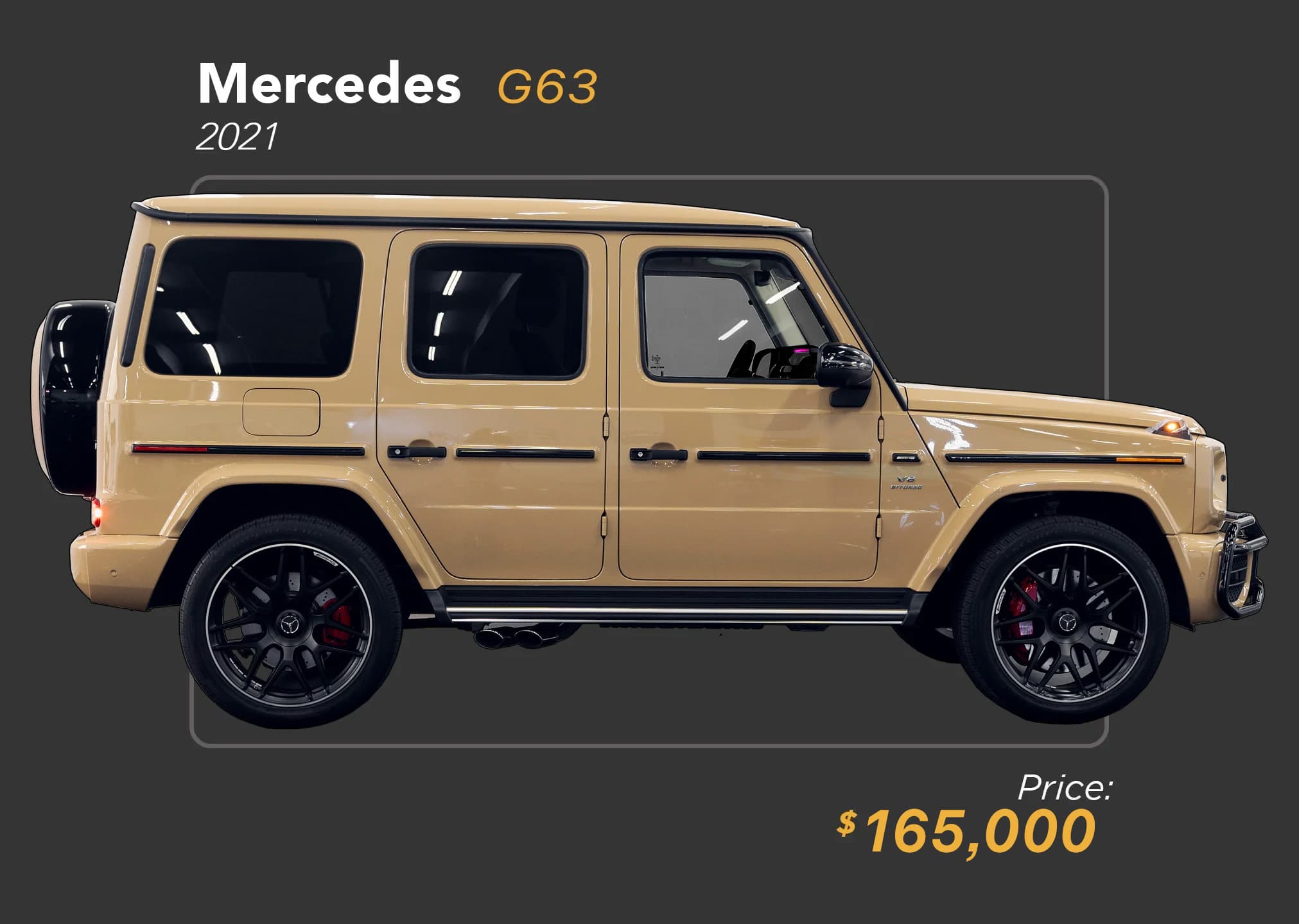 2021 Desert Sand Mercedes Benz AMG G63