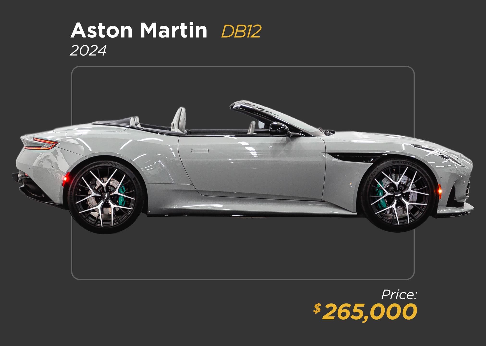 2024 Apex Grey Aston Martin DB12 Volante