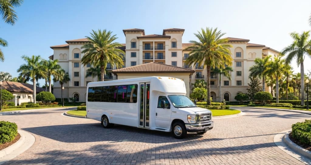 White Party Bus Rental 20 Passengers