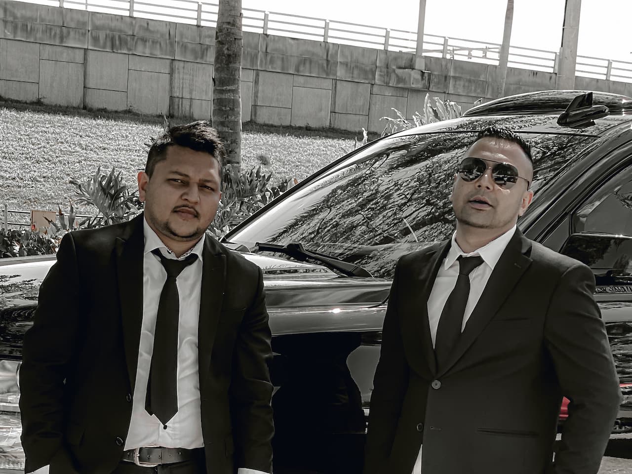 Luxurious stretch limousine
